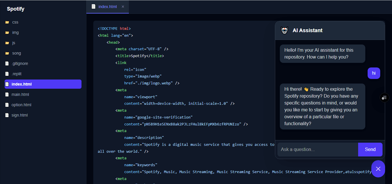 GitHub Repository Analyzer - An AI-powered tool for quickly understanding and analyzing GitHub repositories.