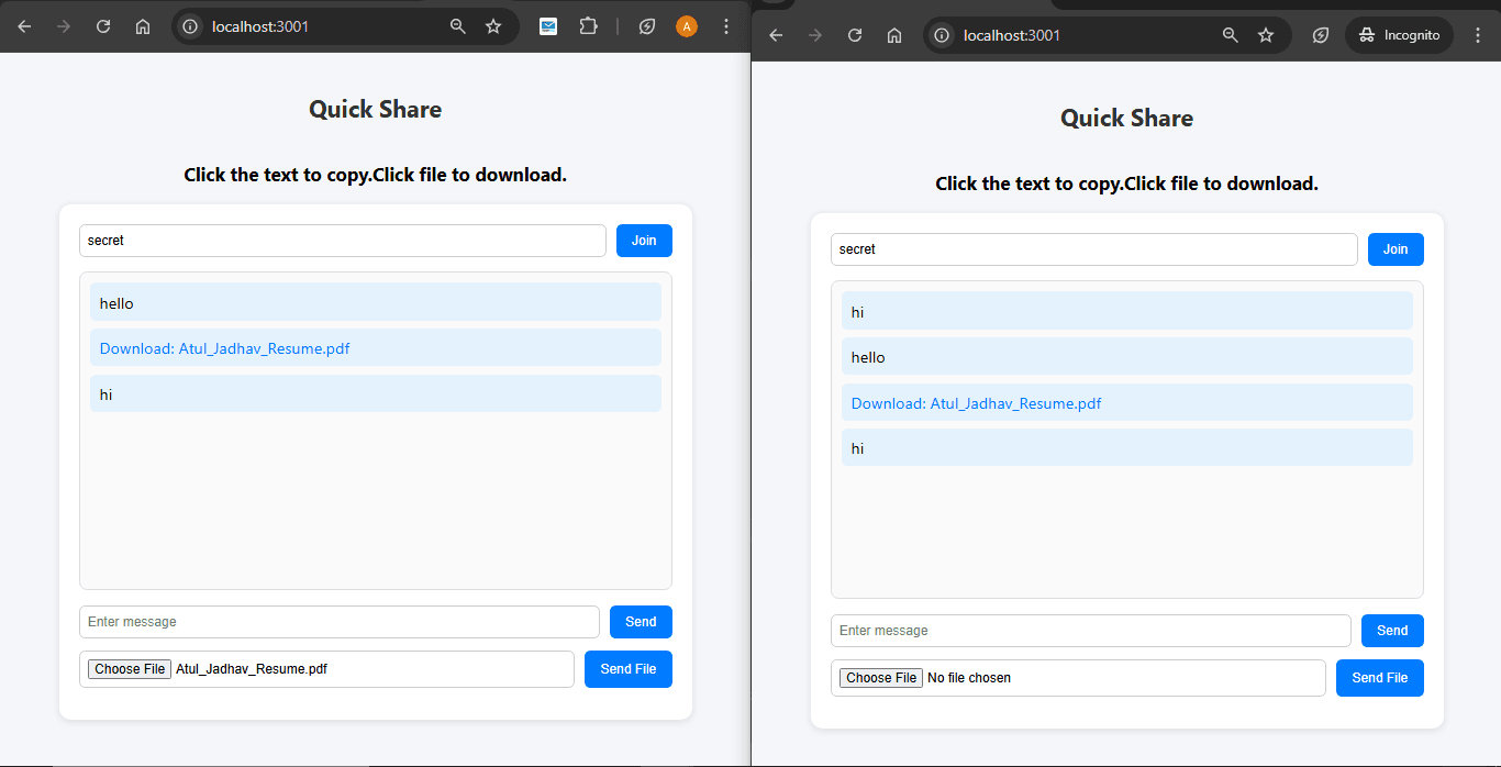 QuickShare - A simple and secure way to share files with anyone, anywhere.